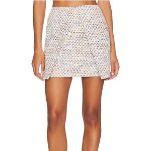 Rochelle Mini Skirt in Rainbow Tweed